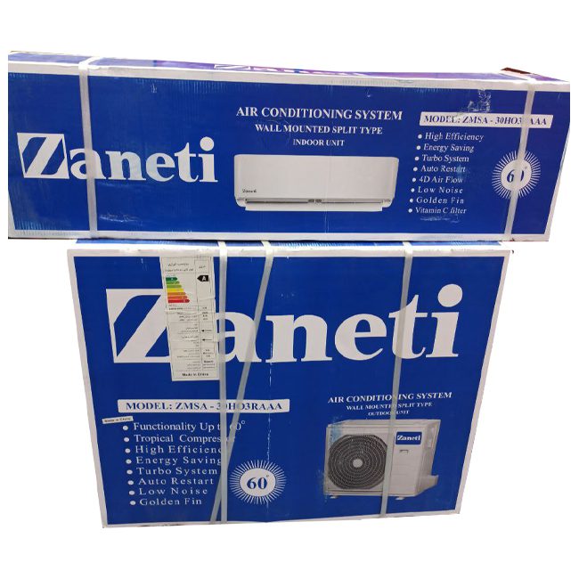 کولر گازی زانتی 30000 کم مصرف ZMSA-30HO3RAAA T3 R410A