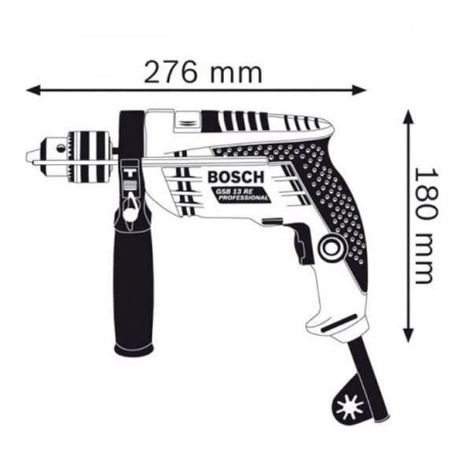 دریل بوش چکشی 600 وات Bosch Drill GSB13RE