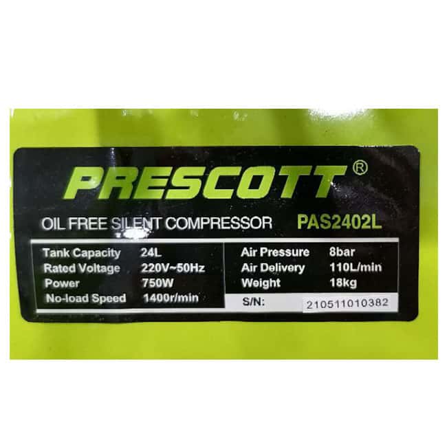 پمپ باد پریسکوت 24 لیتری 750 وات Periscot PAS2402L