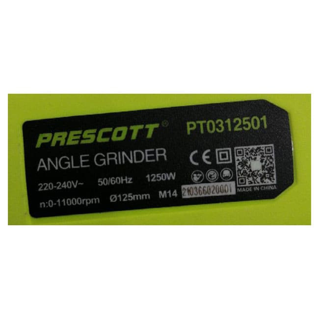 سنگ فرز پریسکوت 1250 وات 11000 دور Prescott PT0312501