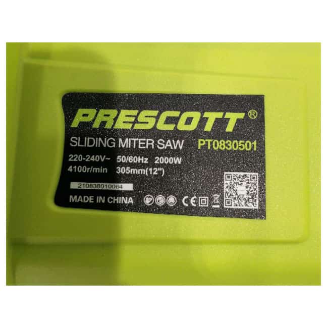 اره فارسی بر کشویی پریسکوت 2000 وات 4000 دور Prescott PT0830501